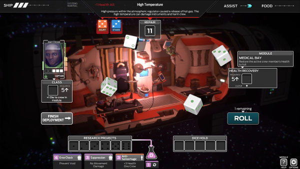 Tharsis module screen: Medical Bay